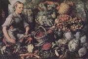 Market Woman with Fruit,Vegetables and Poultry (mk14) Joachim Beuckelaer